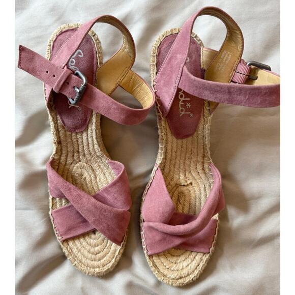 Splendid Fairfax Espadrille Wedge Suede Strappy Sandals Size 9.5 - Picture 2 of 7